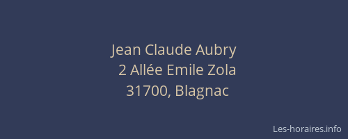 Jean Claude Aubry