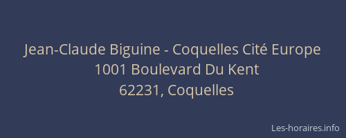 Jean-Claude Biguine - Coquelles Cité Europe