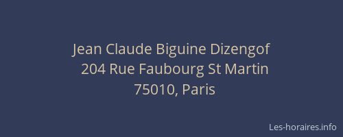 Jean Claude Biguine Dizengof