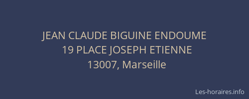 JEAN CLAUDE BIGUINE ENDOUME