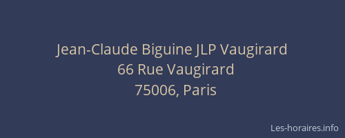 Jean-Claude Biguine JLP Vaugirard