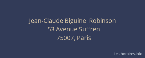 Jean-Claude Biguine  Robinson