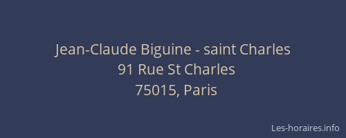 Jean-Claude Biguine - saint Charles