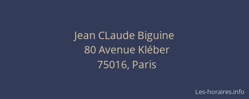 Jean CLaude Biguine
