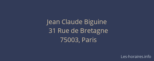Jean Claude Biguine