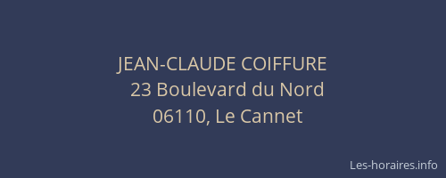 JEAN-CLAUDE COIFFURE