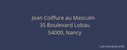 Jean Coiffure au Masculin