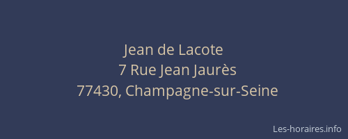 Jean de Lacote