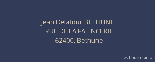 Jean Delatour BETHUNE
