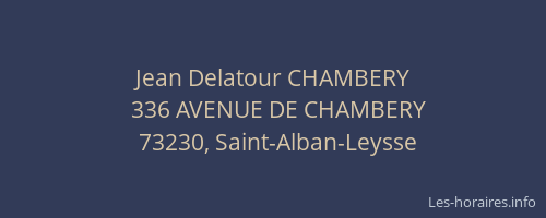 Jean Delatour CHAMBERY