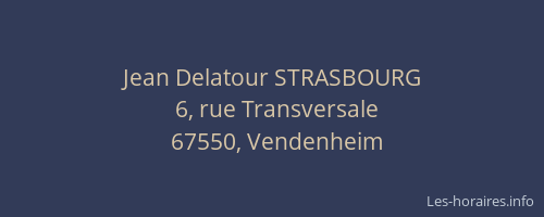 Jean Delatour STRASBOURG