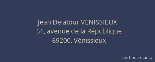 Jean Delatour VENISSIEUX
