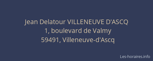 Jean Delatour VILLENEUVE D'ASCQ