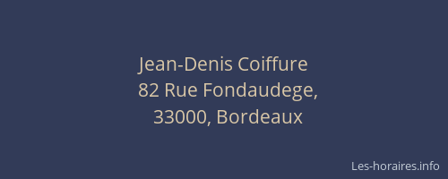 Jean-Denis Coiffure