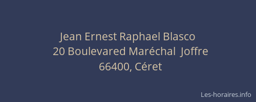 Jean Ernest Raphael Blasco