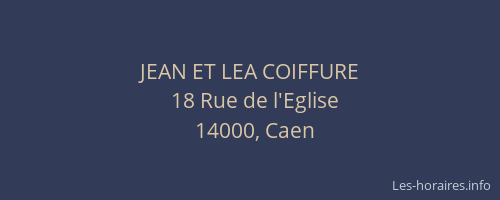 JEAN ET LEA COIFFURE