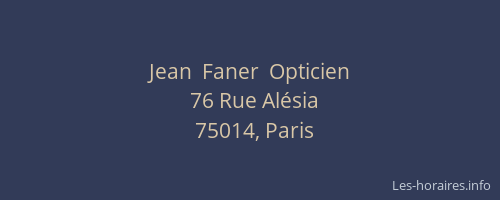 Jean  Faner  Opticien