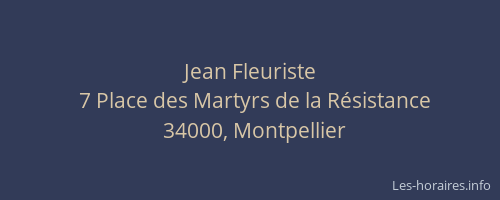 Jean Fleuriste