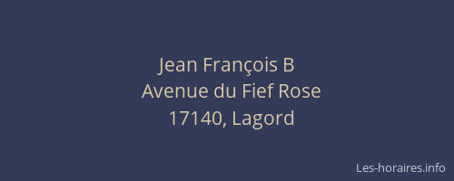 Jean Fran&ccedil;ois B