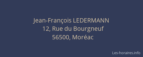 Jean-Fran&ccedil;ois LEDERMANN