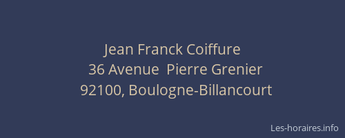 Jean Franck Coiffure