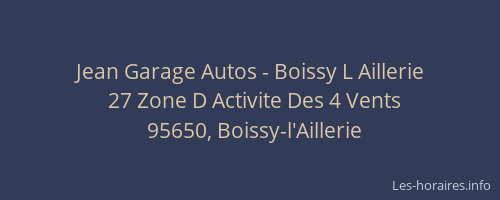 Jean Garage Autos - Boissy L Aillerie