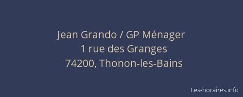 Jean Grando / GP Ménager