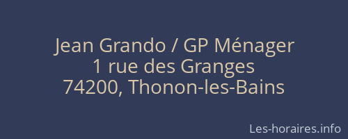 Jean Grando / GP Ménager