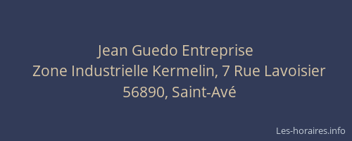 Jean Guedo Entreprise