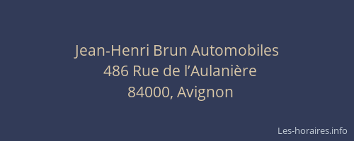 Jean-Henri Brun Automobiles