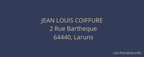 JEAN LOUIS COIFFURE