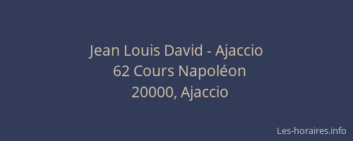 Jean Louis David - Ajaccio