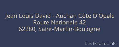 Jean Louis David - Auchan Côte D'Opale