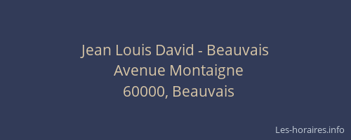 Jean Louis David - Beauvais