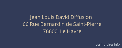Jean Louis David Diffusion