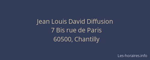 Jean Louis David Diffusion