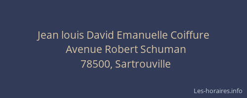 Jean louis David Emanuelle Coiffure