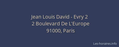 Jean Louis David - Evry 2