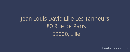 Jean Louis David Lille Les Tanneurs