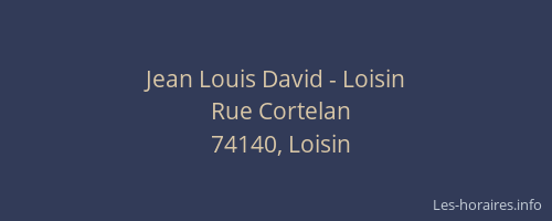 Jean Louis David - Loisin