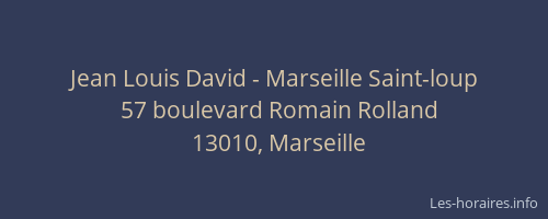Jean Louis David - Marseille Saint-loup