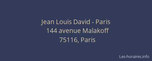 Jean Louis David - Paris