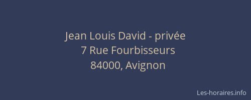 Jean Louis David - privée