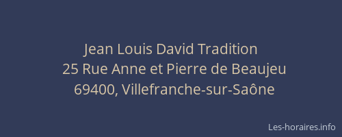Jean Louis David Tradition