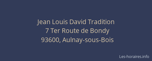 Jean Louis David Tradition