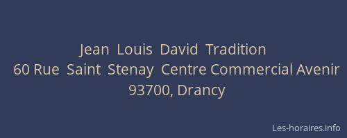 Jean  Louis  David  Tradition