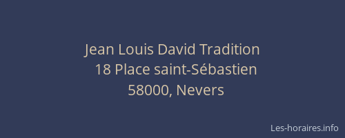 Jean Louis David Tradition