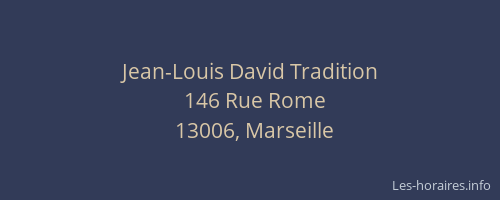 Jean-Louis David Tradition