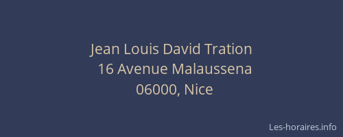 Jean Louis David Tration