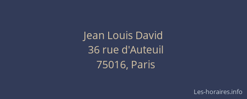 Jean Louis David